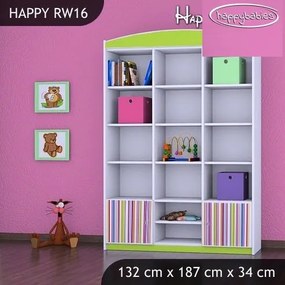 Detský úložný regál PRÚŽKY - TYP 16 - VYSOKÝ