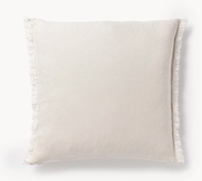 Ľanový poťah na vankúš so strapcami Luana