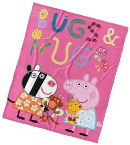 Detská deka Carbotex Pepina a Zoe Piglets splyšovými hračkami, 110 x 140 cm