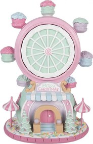 Vianočné dekorácie Cupcake kolo Pastel Christmas Chic - 23*17*31 cm / 2*AA