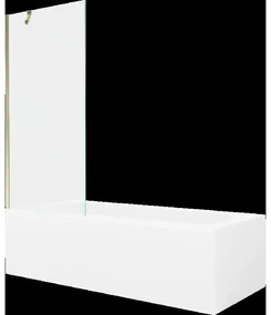 Mexen Vega obdĺžniková vaňa 150 x 70 cm s obkladom a 1-krídlovou sprchovou zástenou 80 cm, Transparentné, Zlatá - 550115070X9508
