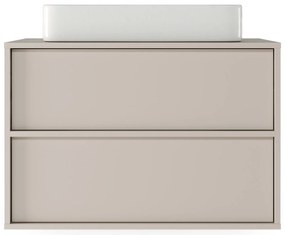 Závesná skrinka pod umývadlo Mossy s doskou 80 cm kašmírová