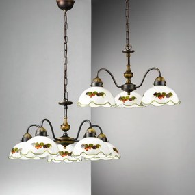 Kolarz 731.83.113 - Závesný luster na reťazi NONNA 3xE27/75W/230V vínová/jahodová