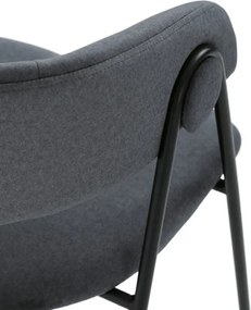 Jedálenská stolička zamatová, sivá DCL-X7130 GREY2