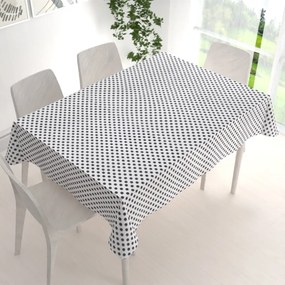 Biante Bavlnený obdĺžnikový obrus Sandra SA-286 Sivé bodky na bielom 50x100 cm