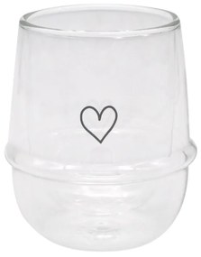 Eulenschnitt Dvojstenný pohár na cappuccino Heart 220 ml