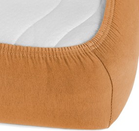 Jersey napínacie prestieradlo JR-022 Okrové 90 x 200 - výška 20 cm