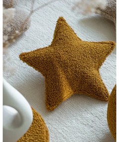 Hnedý detský pohovkový vankúš z textílie buklé Star – Wigiwama