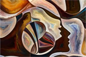 Obraz - Abstrakcia hláv (90x60 cm)