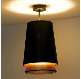 Duolla - Prisadený luster BELL SHINY 1xE27/15W/230V pr. 25 cm čierna/medená DU604291