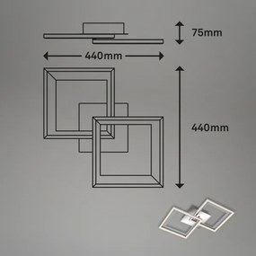 Brilo - LED Stmievateľný prisadený luster FRAME 2xLED/11W/230V
