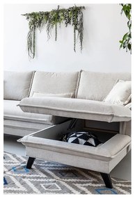 Svetlobéžová rozkladacia rohová pohovka Miuform Charming Charlie, pravý roh