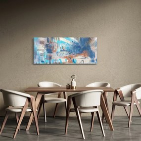 Obraz - Zrodený na jazdu, modré tóny (120x50 cm)