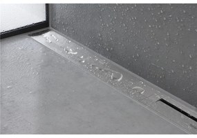 HANSGROHE RainDrain Flex vrchná sada sprchového žľabu 120 cm, skracovateľná, pre inštaláciu ku stene, oceľ nerezová kartáčovaná, 56054800