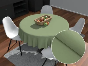 Biante Dekoračný okrúhly obrus BKU-118 Sivozelený Ø 120 cm