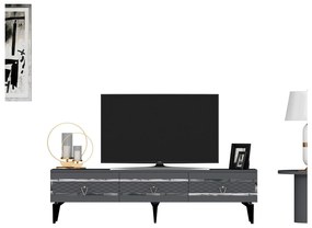 TV stolík/skrinka Vadiki 2 (antracit + strieborná) . Vlastná spoľahlivá doprava až k Vám domov. 1095402