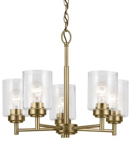 Kichler KL-WINSLOW5-NBR - Luster na reťazi WINSLOW 5xE27/60W/230V mosadz