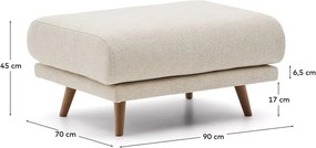 Béžová ženilková podnožka Karin – Kave Home