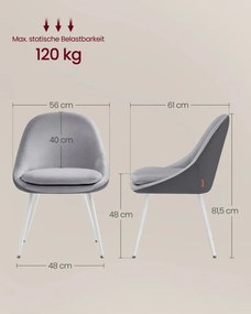 Set dvoch jedálenských stoličiek s vankúšmi KDC184G02 (2 ks)