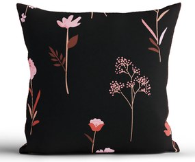 Bavlnená obliečka na vankúš Renforcé 40 × 40 cm - Vlčie maky čierne