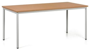Jedálenský stôl TRIVIA, svetlosivá konštrukcia, 1600 x 800 mm, buk