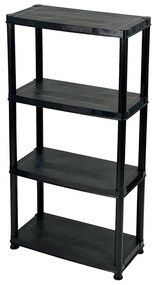 Čierny plastový úložný regál 61x130 cm – Addis