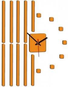 Nástenné hodiny Quartz, nalepovacie dekorácie, 3D zrkadlové nálepky Xmomo X0034- HEU-