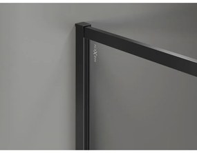 Mexen, Mexen Kioto-XF sprchová stena s rámom 80 x 202 cm, grafit 10 mm, čierna - 800-080-104-70-40-X