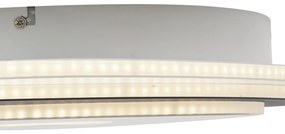 Dizajnové stropné svietidlo biele s tmavosivým organickým tvarom vrátane LED stmievateľné - Taylor