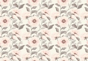 Fototapeta - Vzor jemných pivoniek (147x102 cm)