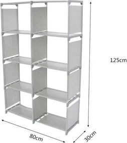 Viacúcelový regál TRAINEE, sivý