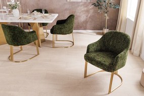 Stolička EXTRAVAGANCIA tmavozelená ženilková látka