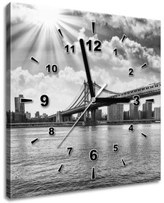 Gario Obraz s hodinami Brooklyn New York Rozmery: 30 x 30 cm