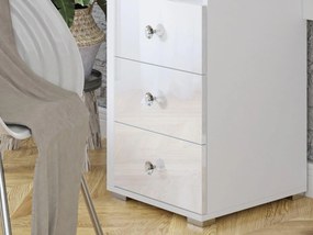 Toaletný stolík Dion Typ 49 (biely vysoký lesk). Vlastná spoľahlivá doprava až k Vám domov. 1030589