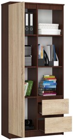 Regál Rehana  (wenge + dub sonoma). Vlastná spoľahlivá doprava až k Vám domov. 1069797