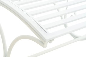 Kovová záhradné lehátko Amiens - Biela