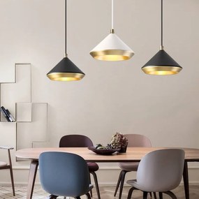 Toolight Tolight, Stropné svietidlo 1xE27 APP1005-1CP, čierna-zlatá, OSW-07556