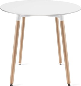 Jedálenský stôl 80 cm biely