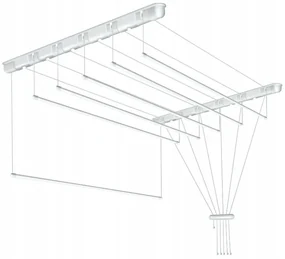 Erga Erga, stropný vešiak na sušenie bielizne 5x100 cm, biela, ERG-SEP-10SUSSUF5PP10