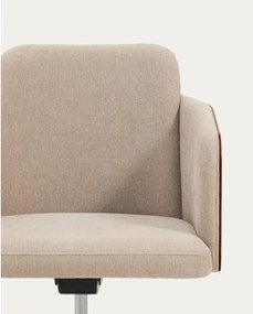 Hnedá čalúnená kancelárska stolička Madai – Kave Home