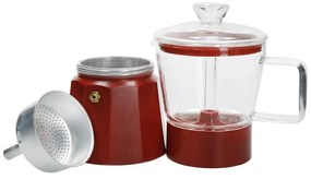 Červená moka kanvička z nerezovej ocele 0.29 l La Cafetiere Verona - Kitchen Craft