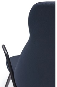 Tmavomodré kreslo Teulat Dins, výška 114 cm