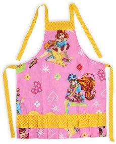 Detská zástera na traky bavlnená Winx