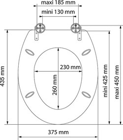 Eisl Sanitär WC sedadlo MDF Soft Close Oasis 80543
