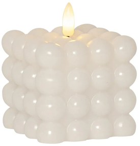 Biela vosková LED sviečka Star Trading Flamme Dot, výška 9,5 cm