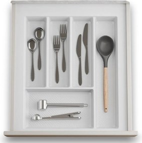 IN-DURO Príborník STRIPES 39 - 45 cm s hĺbkou 42 - 49 cm, biela