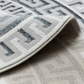 Dywany Łuszczów, Kusový koberec Allure 1960 white/grey kruh, 200x200 (priemer) kruh, šedá, kancelária