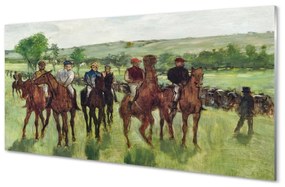 Obraz na skle Art jazda na koni 140x70 cm