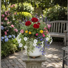 PLASTOVÝ KVETINÁČ TERRA 24X27,5 CM KRÉMOVÁ