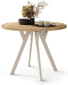Rozkladací jedálenský stôl ARTUR dub artisan/béžový